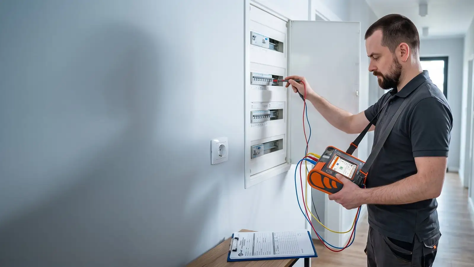 Pomiary elektryczne w domu - Daniel Pastuszak mierzy instalację miernikiem Sonel MPI-535, Steramo Szczecin