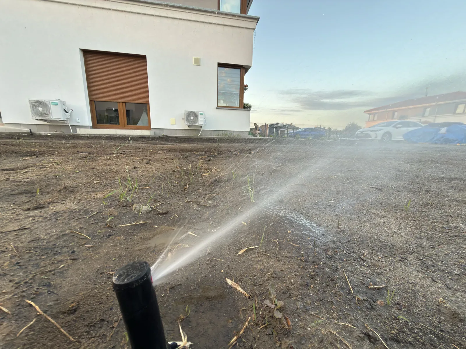 Serwis instalacji nawadniania przed zimą - zraszacze podczas testu, przygotowanie do przedmuchu, realizacja Steramo